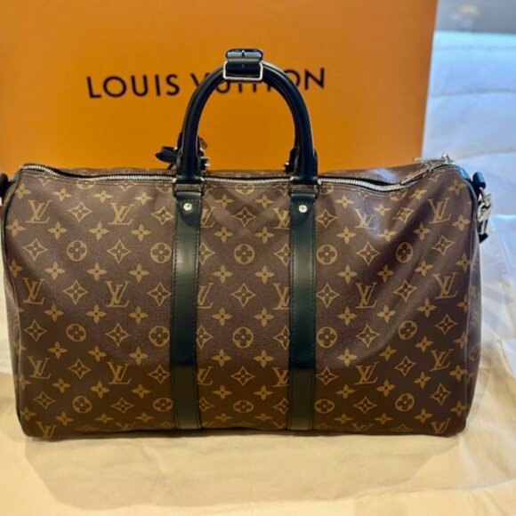 Louis Vuitton Keepall Bandolier Monogram Macassar - Picture 1 of 16
